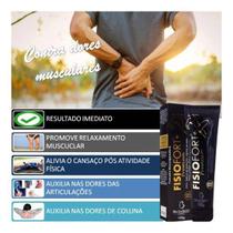 Kit 4 Pomada Massageadora Original Fisio Forte Preta Premium Atacado