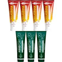 Kit 4 Pomada Milagrosa 150G + 3 Pomada Fisiofort 150G