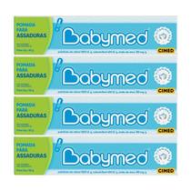 Kit 4 Pomadas Contra Assaduras Babymed Azul De 45g - Cimed