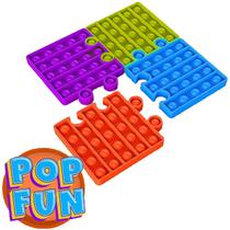 Kit 4 Pop It Colorido de Encaixe 26cm Pop Fun - Yes Toys
