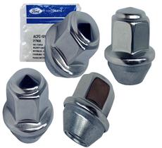 Kit 4 Porcas de Roda Original Com Capa INOX Fiesta Ka Ecosport Focus Fusion Ranger