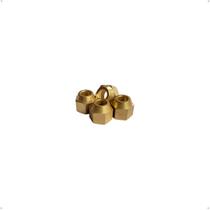 Kit 4 Porcas Regular Flange 5/16" em Latão Kit 4 Porcas Regular Flange 5/16" em Latão