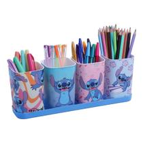Kit 4 Porta Canetas Lápis Stitch Estampado Organizador Kit 4 Porta Canetas Lápis Stitch Estampado Organizador