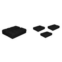 Kit 4 Porta Comprimido Preto Plástico