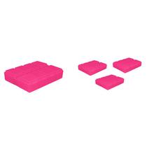 Kit 4 Porta Comprimido Rosa Neon Plástico