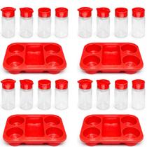 Kit 4 Porta Condimentos para Restaurantes e Lanchonetes 4 Frascos Preto Kit 4 Porta Condimentos para Restaurantes e Lanchonetes 4 Frascos Preto