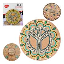 Kit 4 Porta Copos Bolacha Descanso Para Copos Redondo 10cm