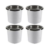 Kit 4 Porta Copos de Embutir Em ABS Com Acabamento em Inox Kit 4 Porta Copos de Embutir Em ABS Com Acabamento em Inox
