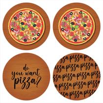 Kit 4 Porta Copos Pizza Mesa Restaurante Descanso De Copo Kit 4 Porta Copos Pizza Mesa Restaurante Descanso De Copo