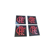 Kit 4 Porta Copos Quadrado Flamengo