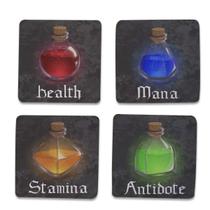 Kit 4 Porta Copos RPG Potions Cozinha Criativa Geek Kit 4 Porta Copos RPG Potions Cozinha Criativa Geek