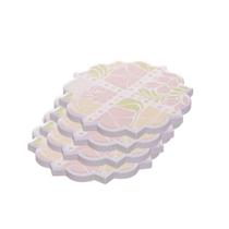 Kit 4 Porta Copos Taças de Cerâmica Floral 10cm Lyor C42