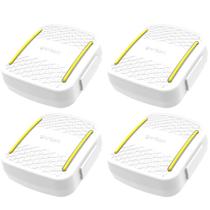 Kit 4 Porta Cotonetes Acessórios Branco Portátil para Viagem Estojo com Elástico Interno Crippa