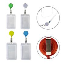 Kit 4 Porta Crachá Cordão Colorido Com Roller Clip Retrátil Kit 4 Porta Crachá Cordão Colorido Com Roller Clip Retrátil