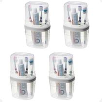 Kit 4 Porta Escovas E Pasta De Dente Organizador Multiuso Kit 4 Porta Escovas E Pasta De Dente Organizador Multiuso