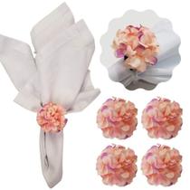 Kit 4 Porta Guardanapo Mimosa Flor Crisântemo em Tecido para Mesa Rosa Mesclado Maison Charlo Kit 4 Porta Guardanapo Mimosa Flor Crisântemo em Tecido para Mesa Rosa Mesclado Maison Charlo