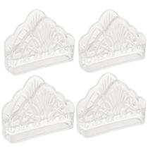 Kit 4 Porta Guardanapos Cristal Dublin 12,5cm Lyor Suporte para Papel de Mesa
