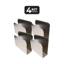 Kit 4 porta-guardanapos de inox - luxo - 10 cm Kit 4 porta-guardanapos de inox - luxo - 10 cm