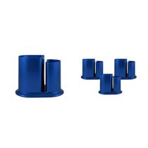 Kit 4 Porta Lápis Duo Azul Plástico