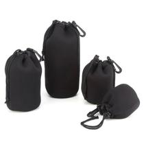 Kit 4 Porta Lente Case Neoprene Prende No Cinto