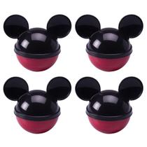 Kit 4 Porta Objetos Lembrancinha Aniversário Mickey 220ml - Plasútil Kit 4 Porta Objetos Lembrancinha Aniversário Mickey 220ml - Plasútil