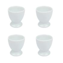 Kit 4 Porta Ovos em Porcelana Branca