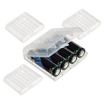 Kit 4 Porta Pilhas Estojo Case P/ Até 4 AA ou 5 AAA Encaixar