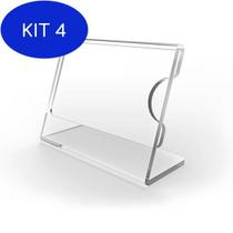 Kit 4 Porta Preço Vitrine Acrílico 10 Peças