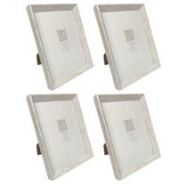 Kit 4 Porta Retrato Basic Tokyo Design Moldura MDF 15x20cm Cor:Marmore
