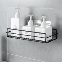 kit 4 Porta Shampoo Sabonete Suporte De Parede Banheiro Cozinha PRETO kit 4 Porta Shampoo Sabonete Suporte De Parede Banheiro Cozinha PRETO