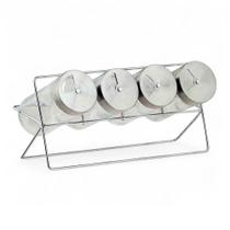 Kit 4 Porta Temperos Condimento Horizontal Harlem Vidro Kit 4 Porta Temperos Condimento Horizontal Harlem Vidro