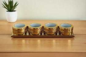 Kit 4 Porta Temperos Condimento Magnetico Colorido Inox Imã