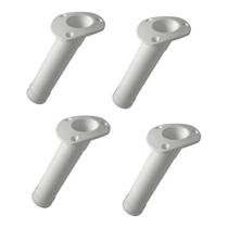 Kit 4 Porta Varas Caniço Inclinado Para Lanchas Veleiros Cor Branca