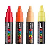 Kit 4 Posca PC-8K Amarelo, Vermelho, Laranja, Laranja-Claro