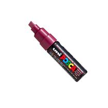 Kit 4 Posca PC-8K Vermelho Vinho- Uni Ponta Chanfrada