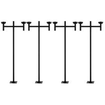 Kit 4 Postes para Jardim Preto Alumínio Iluminação Externa 2,2m Global Dital Kit 4 Postes para Jardim Preto Alumínio Iluminação Externa 2,2m Global Dital