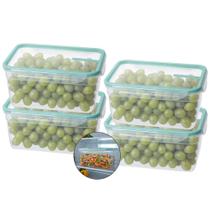Kit 4 Pote Com Travas De Plástico Sanremo 3,5l Hermético Freezer Kit 4 Pote Com Travas De Plástico Sanremo 3,5l Hermético Freezer