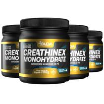 Kit 4 Pote Creathinex Monohydrate 600g Creatina Monohidratada Pré Treino Força Ganho Massa Muscular