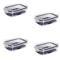 Kit 4 Pote De Alimentos Escorredor 500ML e Tampa Vedação Kit 4 Pote De Alimentos Escorredor 500ML e Tampa Vedação