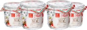Kit 4 Pote De Vidro Transparente Para Condimentos 350ml