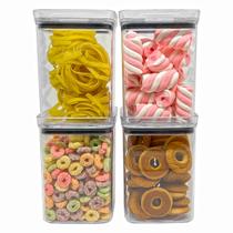 Kit 4 Pote Hermético Lumini Quadrado Empilhável 1,000 ML Resistente 1162 Paramount Kit 4 Pote Hermético Lumini Quadrado Empilhável 1,000 ML Resistente 1162 Paramount