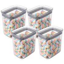 Kit 4 Pote Hermético Porta Mantimentos Retangular Empilhavel 1,5l Kit 4 Pote Hermético Porta Mantimentos Retangular Empilhavel 1,5l