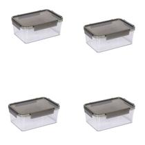 Kit 4 Pote Organizador de Alimentos Hermético 1,6 L C/ Tampa