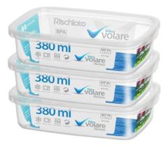Kit 4 Pote Retangular 380ml Armazenamento Alimento S/ Bpa Kit 4 Pote Retangular 380ml Armazenamento Alimento S/ Bpa