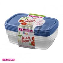 Kit 4 Potes 1,8l Organizador De Alimentos Geladeira Freezer