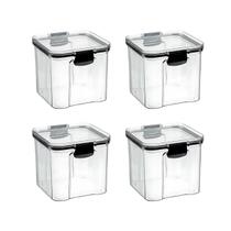 Kit 4 Potes 710ml Organizadores Herméticos Porta Mantimentos