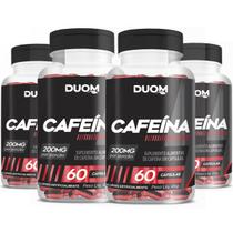 Kit 4 Potes Cafeína Suplemento Duom 240 Capsulas