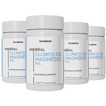 Kit 4 Potes Cloreto Magnésio P.A Suplemento Alimentar Natural Vitaminas 100% Puro 240 Cápsulas Natunéctar
