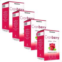 Kit 4 Potes Cranberry Suplemento Fruta Natural Concentrado 500mg Extrato Seco Zinco Selênio Original 100 Puro Natunéctar 240 Cápsulas