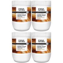 Kit 4 Potes Creme De Massagem Corporal Dagua Natural Cafeína 7 Ativos 650g Redução de Medidas e Celulite